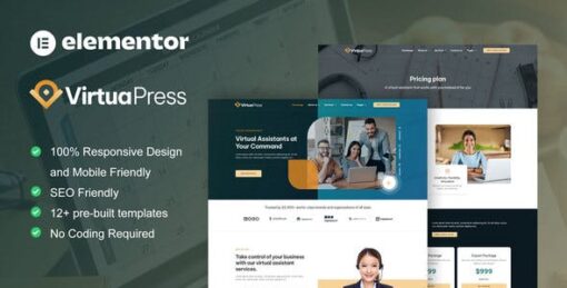 VirtuaPress – Virtual Assistant Service Elementor Template Kit