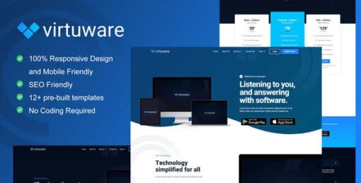 Virtuware – Saas & Digital Company Elementor Kit