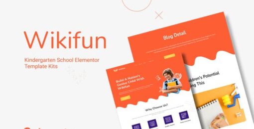 Wikifun – Kindergarten School Elementor Template Kit