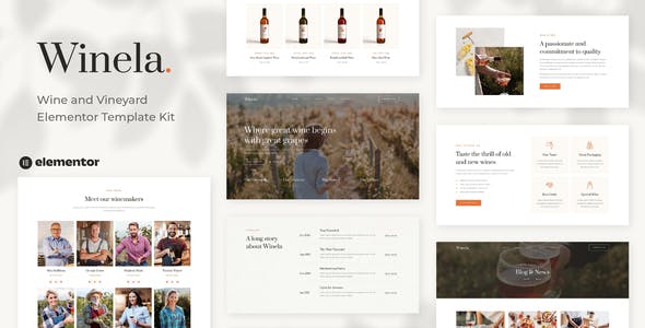 Winela – Wine and Vineyard Elementor Template Kit Winela – Wine and Vineyard Elementor Template Kit