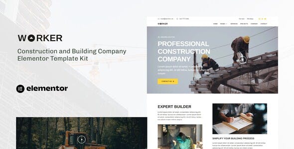 Worker – Construction & Building Company Elementor Template Kit Worker – Construction & Building Company Elementor Template Kit
