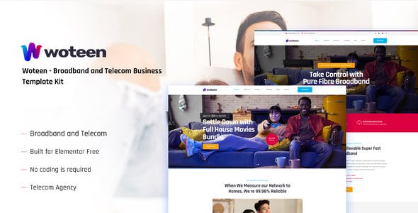 Woteen – Broadband & Telecom Business Template Kit Woteen – Broadband & Telecom Business Template Kit