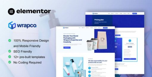 WrapCo – Packaging Company Elementor Template Kit