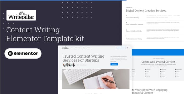 Writepillar – Content Writing Services Elementor Template Kit Writepillar – Content Writing Services Elementor Template Kit