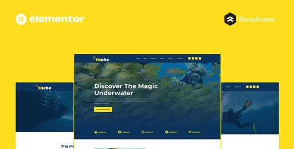 Yache – Scuba Diving Center Elementor Pro Full Site Template Kit Yache – Scuba Diving Center Elementor Pro Full Site Template Kit