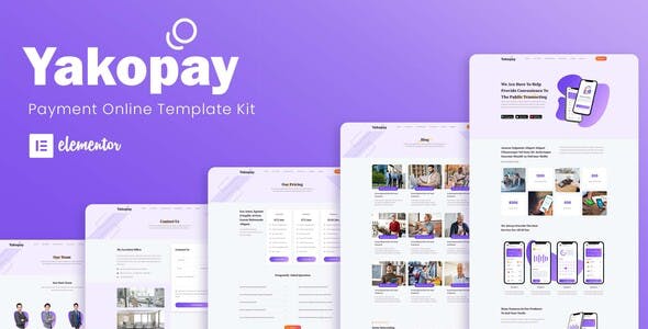 Yakopay – Online Payment App Elementor Template Kit Yakopay – Online Payment App Elementor Template Kit