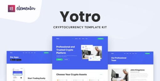 Yotro – Cryptocurrency Elementor Template Kit
