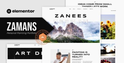 Zamans – Personal Painting Portfolio Elementor Pro Template Kit