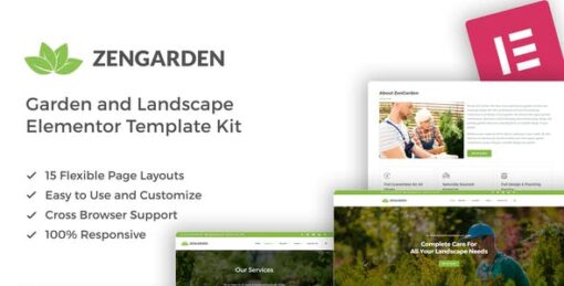 ZenGarden – Garden & Landscape Elementor Template Kit