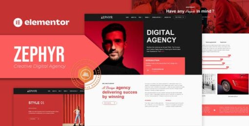Zephyr – Creative Digital Agency Elementor Template Kit