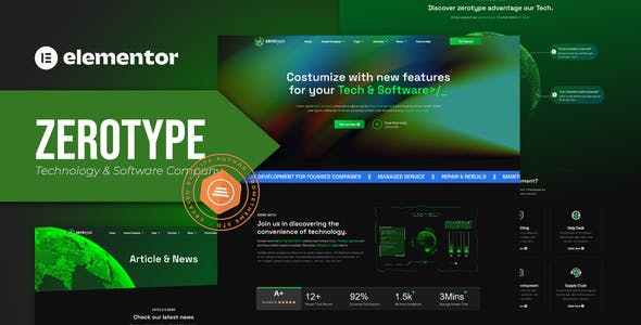 Zerotype – Technology & Software Company Elementor Template Kit Zerotype – Technology & Software Company Elementor Template Kit
