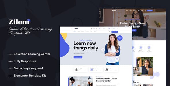 Zilom – Online Education Learning Elementor Template Kit Zilom – Online Education Learning Elementor Template Kit