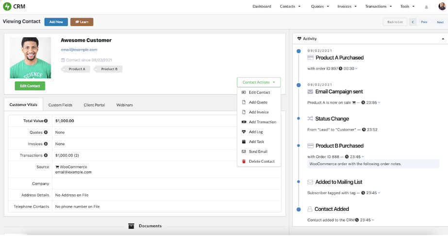 Zero BS CRM Extension: Woo Sync Zero BS CRM Extension: Woo Sync