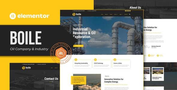 Boile – Oil Company & Industry Elementor Template Kit Boile – Oil Company & Industry Elementor Template Kit