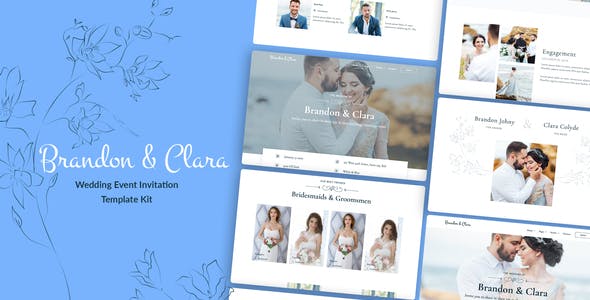 Brandon & Clara – Wedding Event Invitation Elementor Template Kit Brandon & Clara – Wedding Event Invitation Elementor Template Kit