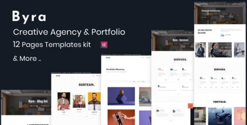 Byra – Creative Agency & Modern Portfolio Elementor Template Kit
