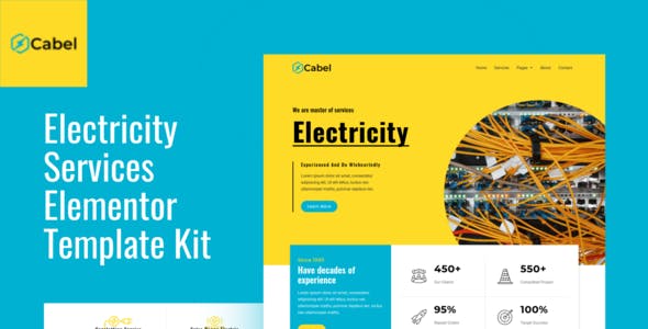 Cabel – Electricity Services Elementor Template Kit Cabel – Electricity Services Elementor Template Kit