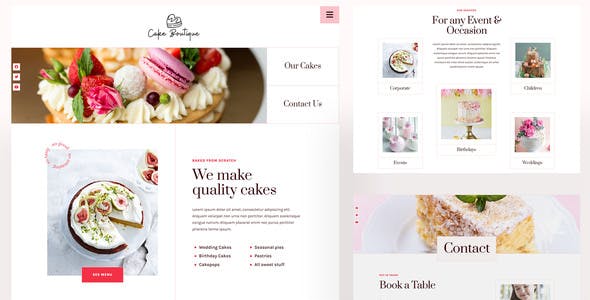 Cake Boutique – Cake Elementor Template Kit Cake Boutique – Cake Elementor Template Kit