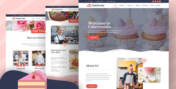 Cakecrumbs – Bakery Elementor Template kit Cakecrumbs – Bakery Elementor Template kit