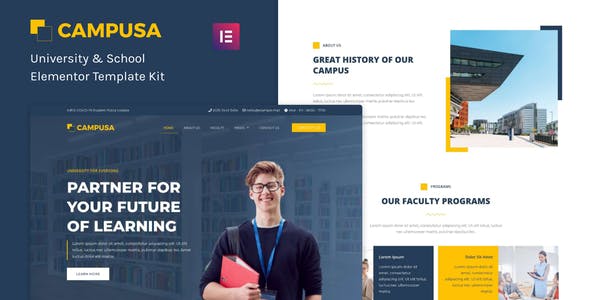 Campusa – University & School Elementor Template Kit Campusa – University & School Elementor Template Kit