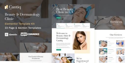 Cantiq – Beauty Clinic & Dermatologist Elementor Pro Template Kit