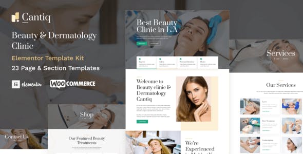 Cantiq – Beauty Clinic & Dermatologist Elementor Pro Template Kit Cantiq – Beauty Clinic & Dermatologist Elementor Pro Template Kit