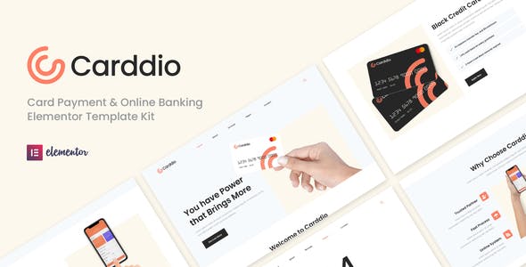 Carddio – Card Payment & Online Banking Elementor Template Kit Carddio – Card Payment & Online Banking Elementor Template Kit