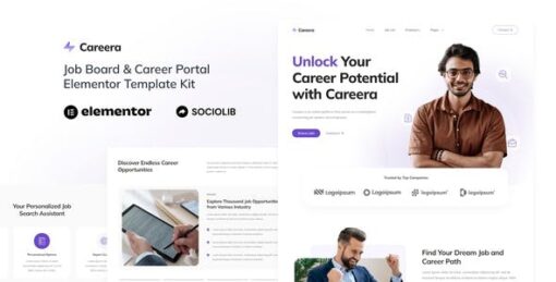 Careera – Job Board & Career Portal Elementor Template Kit