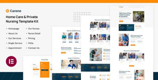 Carene – Home Care & Private Nursing Services Elementor Pro Template Kit
