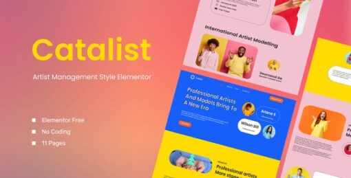 Catalist – Artist Management Elementor Template Kit