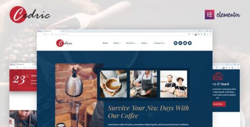 Cedric – Coffee & Beverages Elementor Template Kit