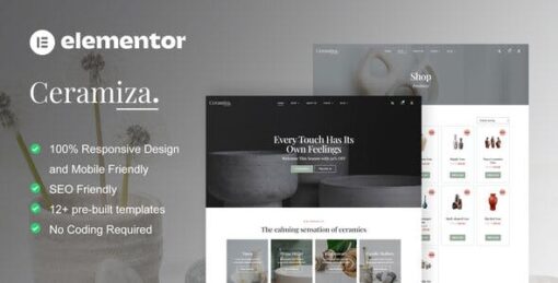 Ceramiza – Pottery & Ceramic Store Elementor Template Kit