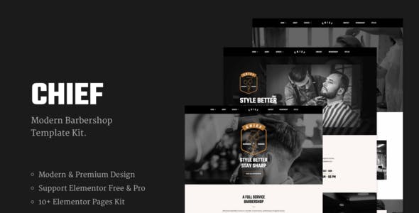 Chief – Modern Barbershop Template Kit Chief – Modern Barbershop Template Kit