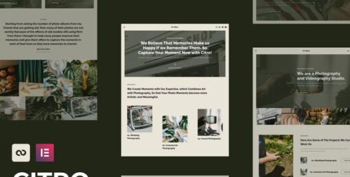 Citro – Photography & Portolio Elementor Template Kit