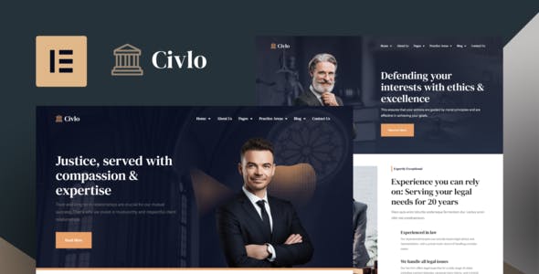 Civlo – Lawyer & Law Office Elementor Template Kit Civlo – Lawyer & Law Office Elementor Template Kit