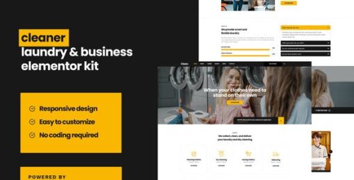 Cleaner – Laundry Business Elementor Template Kit