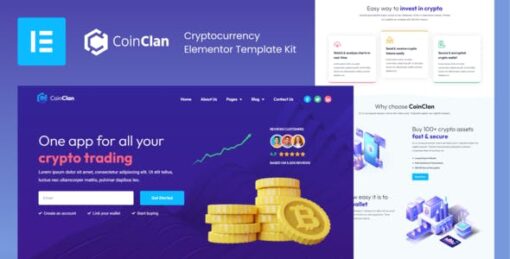 CoinClan – Cryptocurrency Elementor Template Kit