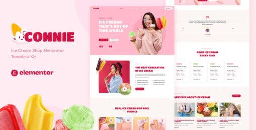 Connie – Ice Cream Shop Elementor Template Kit