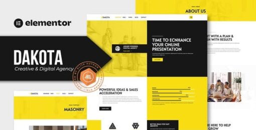 Dakota – Creative & Digital Agency Elementor Template Kit