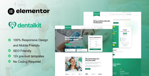 Dentalkit – Dentist & Medical Service Elementor Template Kit Dentalkit – Dentist & Medical Service Elementor Template Kit