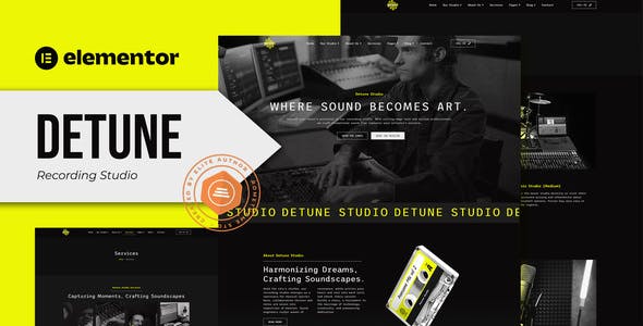 Detune – Recording Studio Elementor Pro Template Kit Detune – Recording Studio Elementor Pro Template Kit