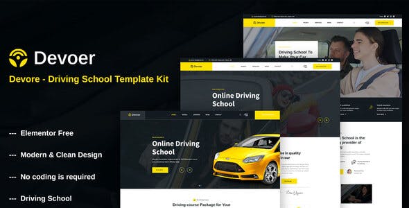 Devore – Driving School Elementor Template Kit Devore – Driving School Elementor Template Kit
