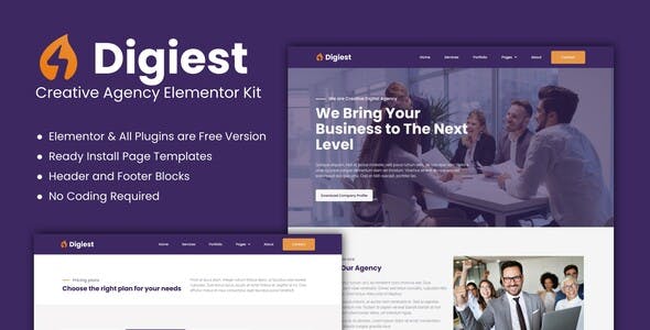 Digiest – Creative Agency Elementor Kit Digiest – Creative Agency Elementor Kit