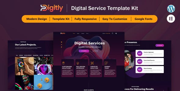 Digitly – Digital Service Agency Elementor Template Kit Digitly – Digital Service Agency Elementor Template Kit