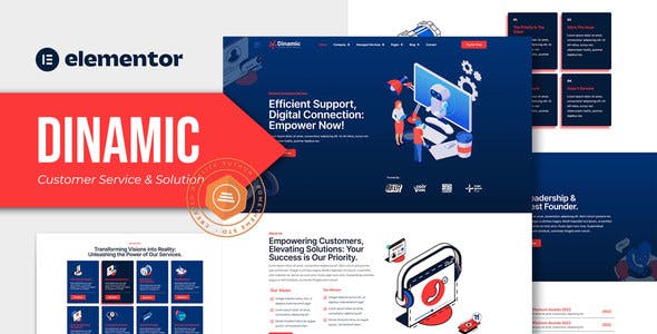 Dinamic – Customer Service & Solution Elementor Pro Template Kit Dinamic – Customer Service & Solution Elementor Pro Template Kit