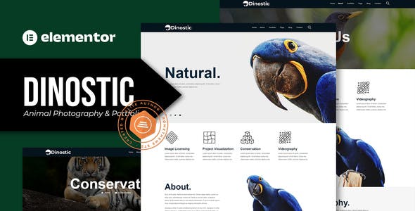 Dinostic – Animal Photography & Portfolio Elementor Template Kit Dinostic – Animal Photography & Portfolio Elementor Template Kit