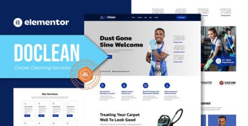 Doclean – Carpet Cleaning Services Elementor Template Kit