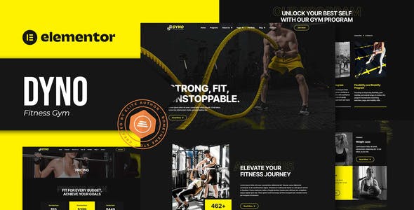 Dyno – Fitness Gym Elementor Pro Template Kit Dyno – Fitness Gym Elementor Pro Template Kit