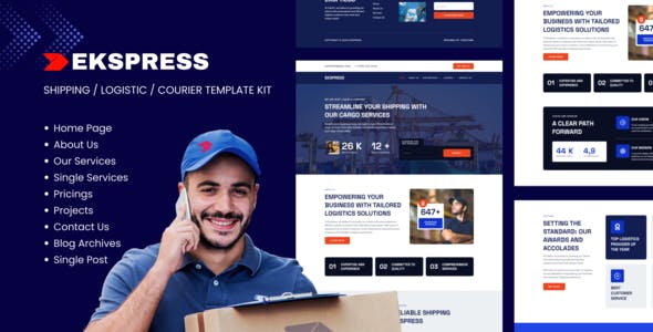 Ekspress – Logistic Shipping & Courier Template Kit Ekspress – Logistic Shipping & Courier Template Kit