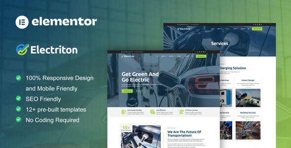 Electriton – Electric Vehicle & Charging Station Elementor Pro Template Kit Electriton – Electric Vehicle & Charging Station Elementor Pro Template Kit